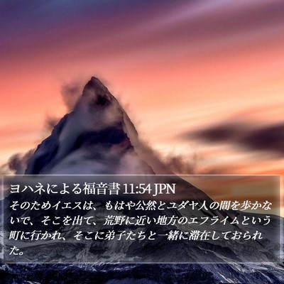 ヨハネによる福音書 11:54 JPN Bible Verse Image