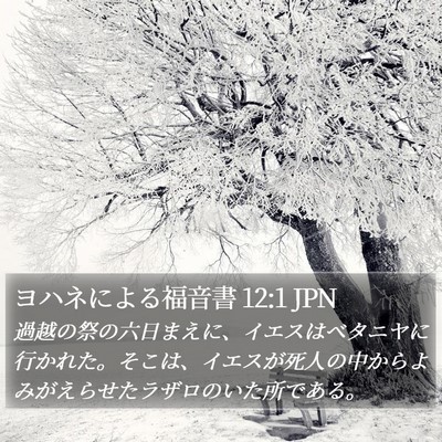 ヨハネによる福音書 12:1 JPN Bible Verse Image
