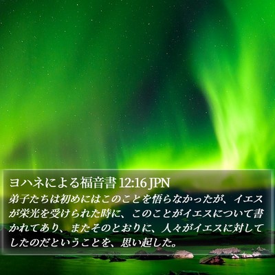 ヨハネによる福音書 12:16 JPN Bible Verse Image