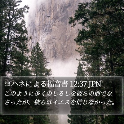 ヨハネによる福音書 12:37 JPN Bible Verse Image