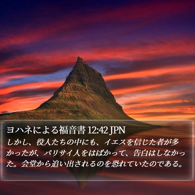 ヨハネによる福音書 12:42 JPN Bible Verse Image