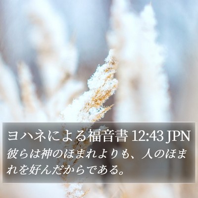 ヨハネによる福音書 12:43 JPN Bible Verse Image