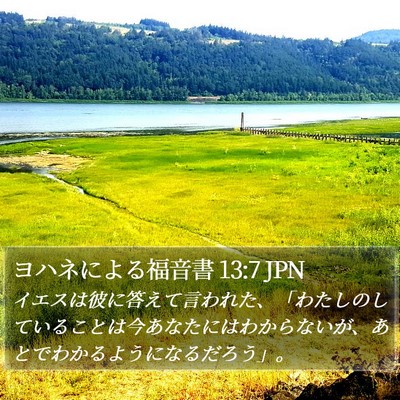 ヨハネによる福音書 13:7 JPN Bible Verse Image
