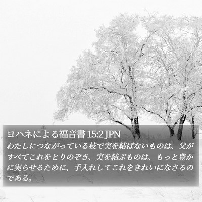 ヨハネによる福音書 15:2 JPN Bible Verse Image