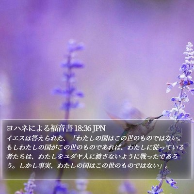 ヨハネによる福音書 18:36 JPN Bible Verse Image