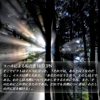 ヨハネによる福音書 18:37 JPN Bible Verse Image