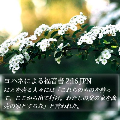 ヨハネによる福音書 2:16 JPN Bible Verse Image