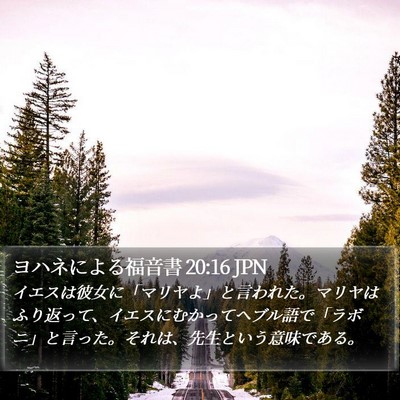 ヨハネによる福音書 20:16 JPN Bible Verse Image