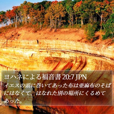 ヨハネによる福音書 20:7 JPN Bible Verse Image