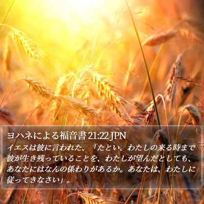 ヨハネによる福音書 21:22 JPN Bible Verse Image