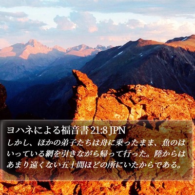 ヨハネによる福音書 21:8 JPN Bible Verse Image