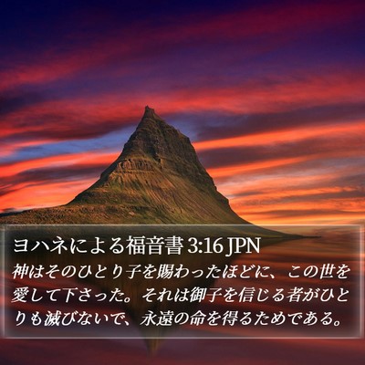 ヨハネによる福音書 3:16 JPN Bible Verse Image