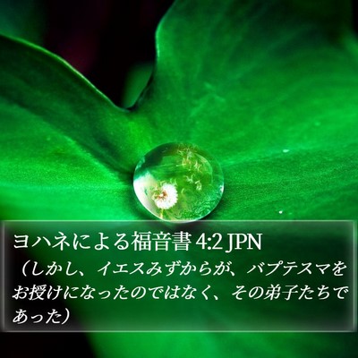 ヨハネによる福音書 4:2 JPN Bible Verse Image