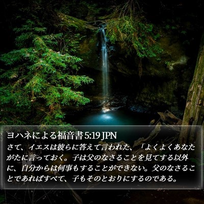 ヨハネによる福音書 5:19 JPN Bible Verse Image