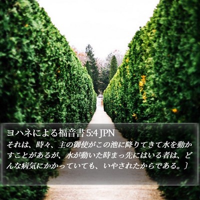 ヨハネによる福音書 5:4 JPN Bible Verse Image