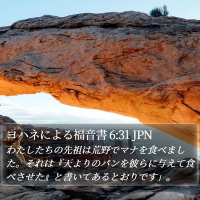 ヨハネによる福音書 6:31 JPN Bible Verse Image