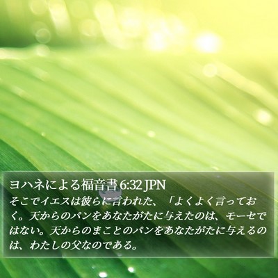 ヨハネによる福音書 6:32 JPN Bible Verse Image