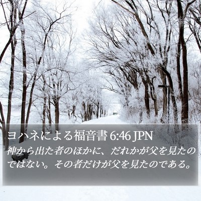ヨハネによる福音書 6:46 JPN Bible Verse Image