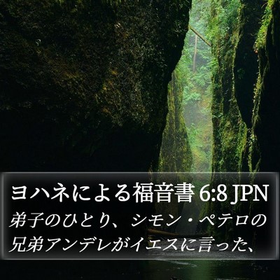 ヨハネによる福音書 6:8 JPN Bible Verse Image