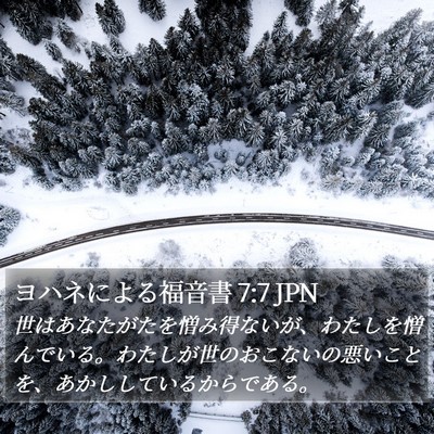 ヨハネによる福音書 7:7 JPN Bible Verse Image