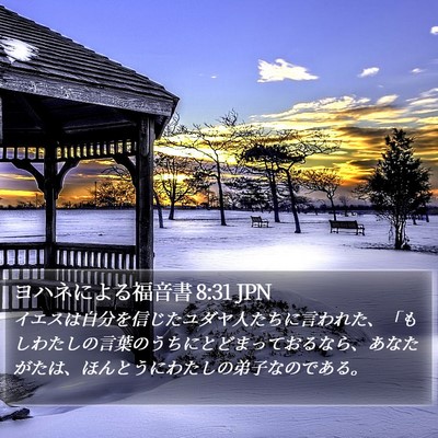ヨハネによる福音書 8:31 JPN Bible Verse Image