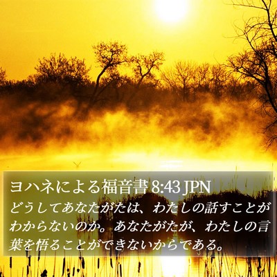 ヨハネによる福音書 8:43 JPN Bible Verse Image