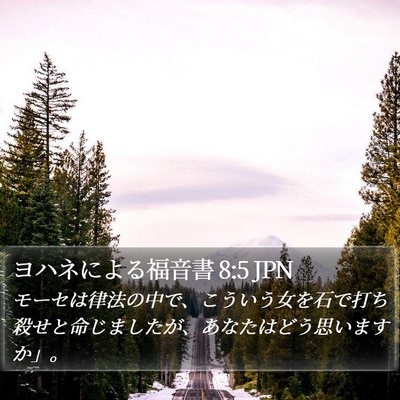 ヨハネによる福音書 8:5 JPN Bible Verse Image
