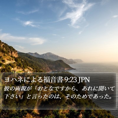 ヨハネによる福音書 9:23 JPN Bible Verse Image