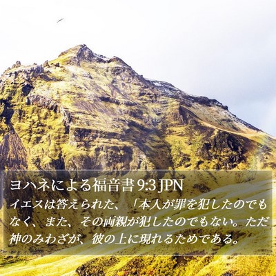 ヨハネによる福音書 9:3 JPN Bible Verse Image