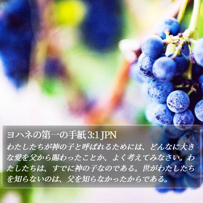 ヨハネの第一の手紙 3:1 JPN Bible Verse Image