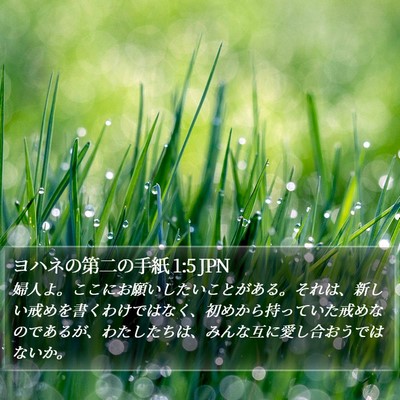 ヨハネの第二の手紙 1:5 JPN Bible Verse Image