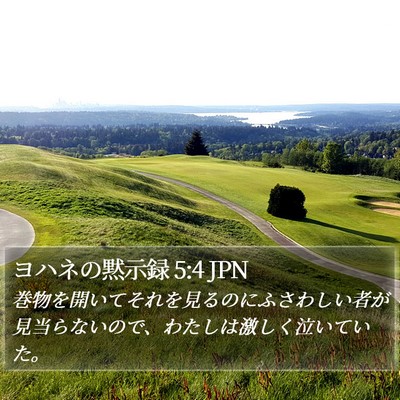 ヨハネの黙示録 5:4 JPN Bible Verse Image