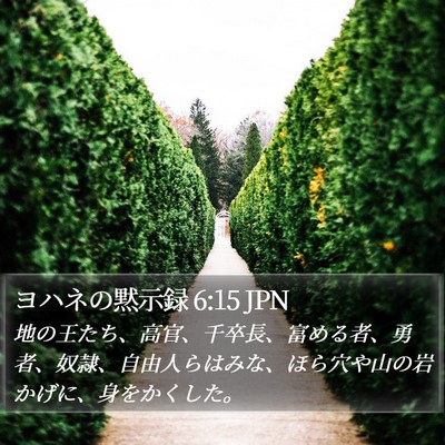 ヨハネの黙示録 6:15 JPN Bible Verse Image