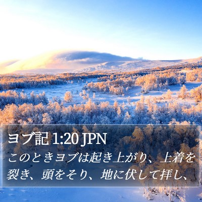 ヨブ記 1:20 JPN Bible Verse Image