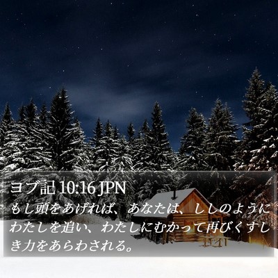 ヨブ記 10:16 JPN Bible Verse Image