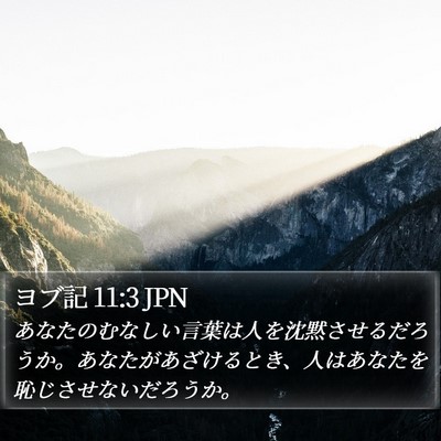 ヨブ記 11:3 JPN Bible Verse Image