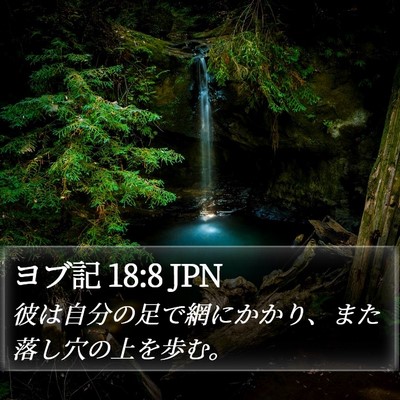 ヨブ記 18:8 JPN Bible Verse Image