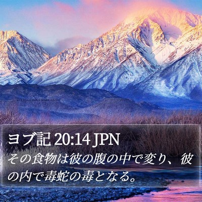ヨブ記 20:14 JPN Bible Verse Image