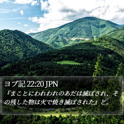 ヨブ記 22:20 JPN Bible Verse Image