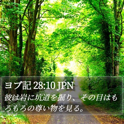 ヨブ記 28:10 JPN Bible Verse Image