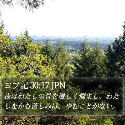 ヨブ記 30:17 JPN Bible Verse Image