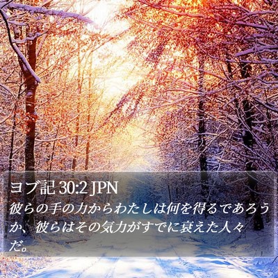 ヨブ記 30:2 JPN Bible Verse Image