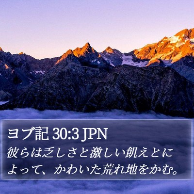 ヨブ記 30:3 JPN Bible Verse Image