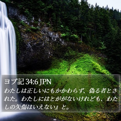ヨブ記 34:6 JPN Bible Verse Image
