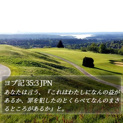 ヨブ記 35:3 JPN Bible Verse Image