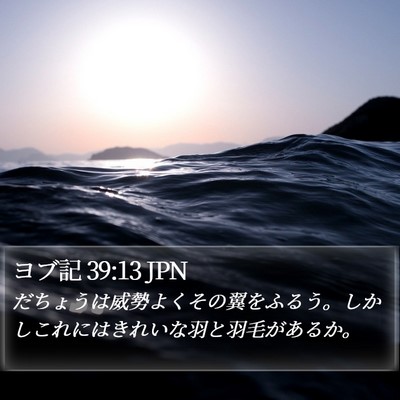 ヨブ記 39:13 JPN Bible Verse Image