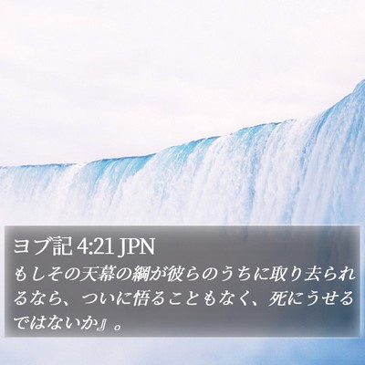 ヨブ記 4:21 JPN Bible Verse Image
