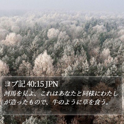 ヨブ記 40:15 JPN Bible Verse Image
