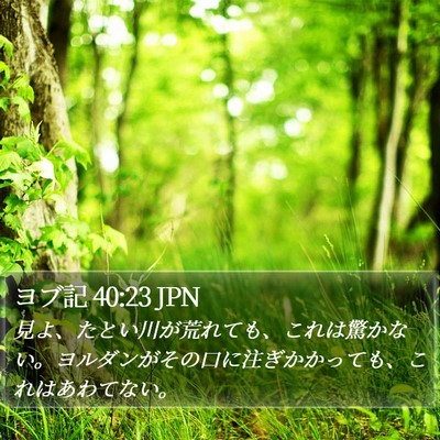 ヨブ記 40:23 JPN Bible Verse Image