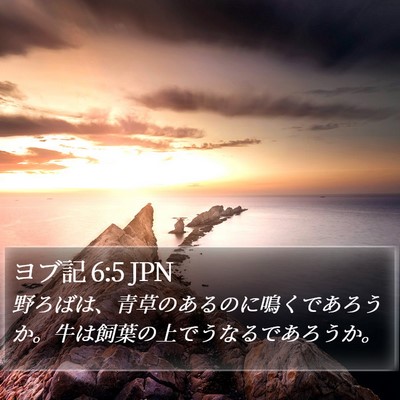 ヨブ記 6:5 JPN Bible Verse Image